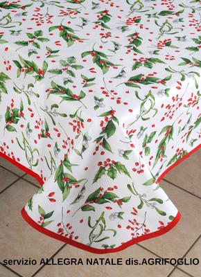 CHRISTMAS TABLECLOTH+6TOVLI TO2105N21ALLEGRA/2 Tellini S.r.l. Wholesale Clothing
